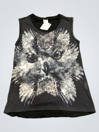 Vero Moda Ärmelloses Eulen-Grafik-Top