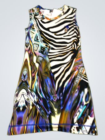 Ärmelloses Kleid mit abstraktem Druck