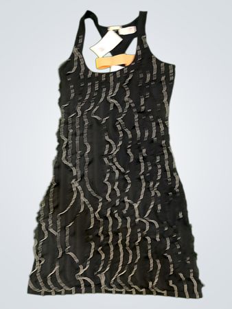 River Island Schwarzes Rüschentankkleid