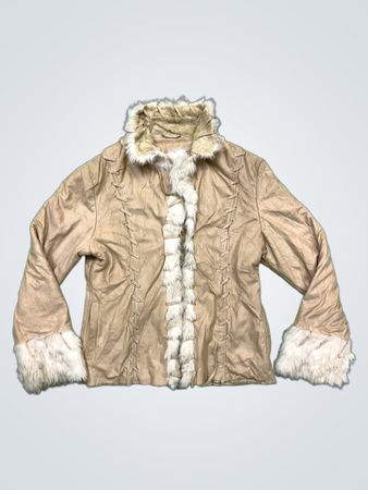 YAZZ women's faux fur trim jacket