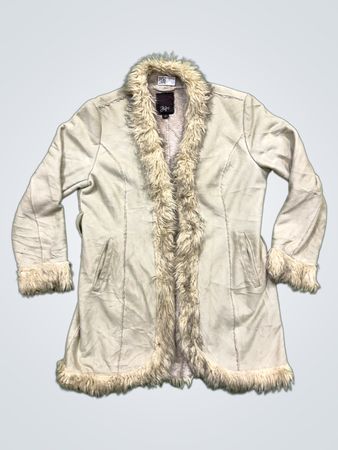 Jsfn Women's Faux Fur Trimmed Coat Designed in Sweden