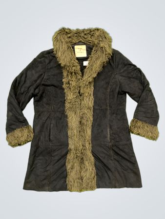 Pure & Natural Black Faux Fur Trimmed Jacket
