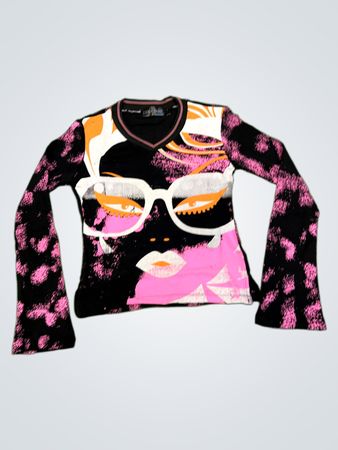 Copeline Graphic Print Long Sleeve Top