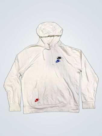 Nike White Multi-Logo Hoodie
