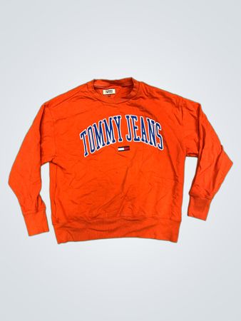 Tommy Jeans Orange Crewneck Sweatshirt