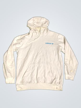 Adidas Weißer Grafik Hoodie