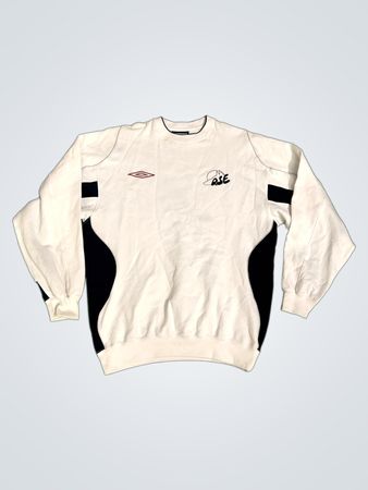 Umbro Weißes & Marineblaues Badminton Sweatshirt mit Cartoon-Grafik