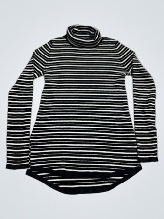 Bardot Schwarz-weiß gestreifter Rollkragenpullover