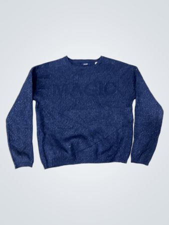 Okadi Blue Sparkly Langarmpullover