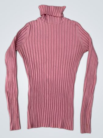 INC International Concepts Pink Gerippter Rollkragenpullover