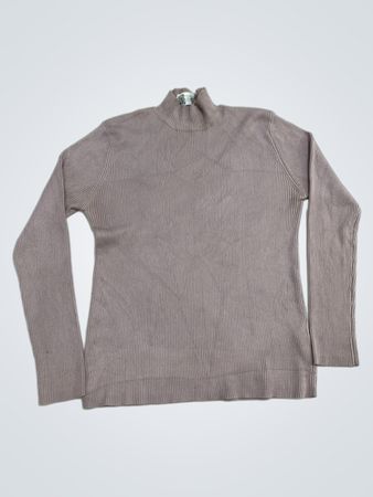ESSENTIALS Mock Neck Rippstrickpullover