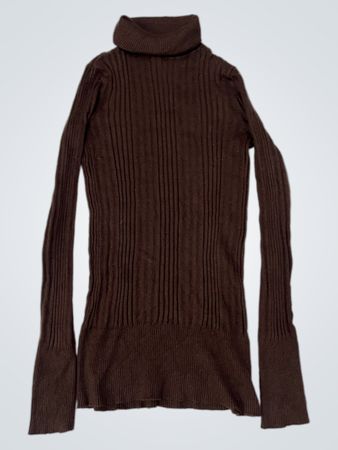 Relativity Brauner Ripp-Turtleneck-Pullover