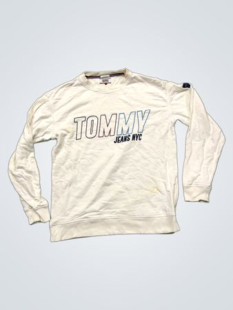 Tommy Jeans Weißes Rundhals Sweatshirt