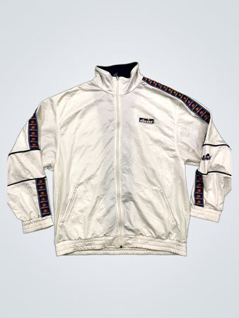 ellesse Weiße Track-Jacke mit Logo-Band