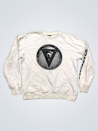 Quiksilver White Crewneck Sweatshirt