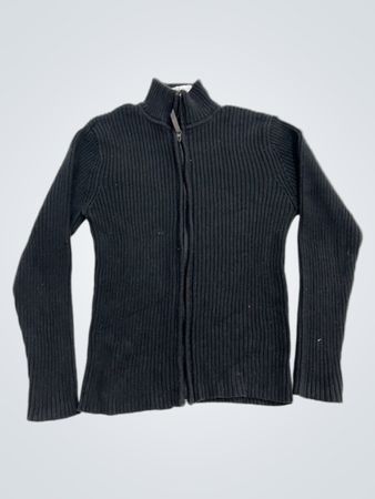 Best Mountain Schwarzer Rippen-Zip-Pullover