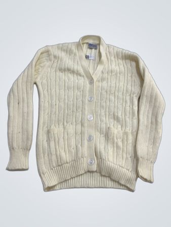 Fashion International Cream Kabelstrick-Cardigan