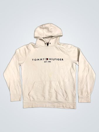 Tommy Hilfiger Weißer Bio-Baumwoll-Hoodie