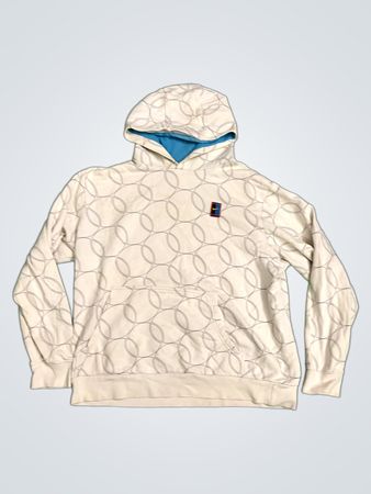 Nike Weißer Hoodie mit ineinandergreifendem Kreismuster