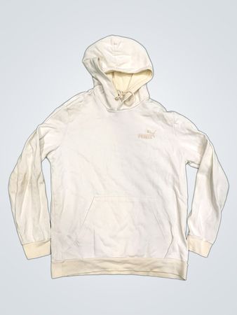 Puma White Cotton Hoodie
