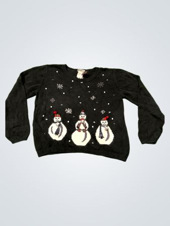 Northern Traditions Black Snowman Sweater