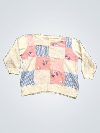Patchwork Floral Sweater