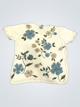 Alfred Dunner Petite Floral Strickpullover