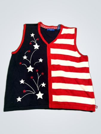 Karen Scott Sport Patriotische Weste
