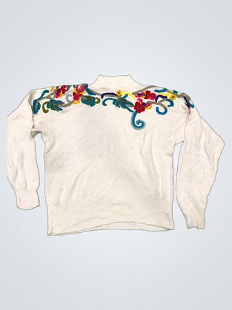 Maurice Mock Neck Gestickter Pullover