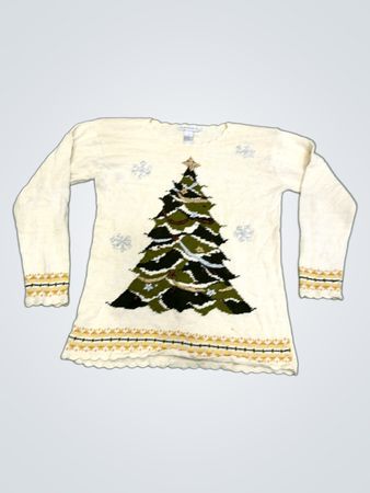 CLAUDIA D. Weihnachtsbaum-Pullover