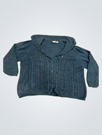 MAGGIE LAWRENCE Blauer Perlenstrickjacke