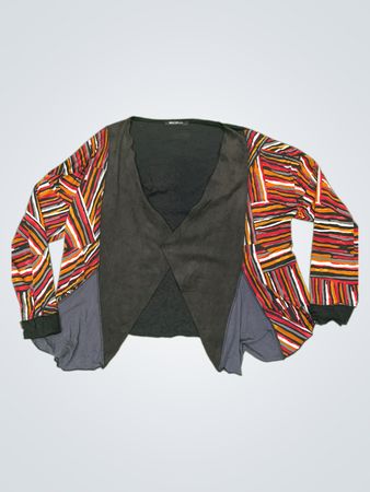 MULTIPLES Damen Strickjacke mit geometrischem Muster