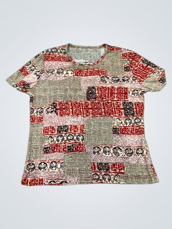 Kurzärmeliges T-Shirt mit geometrischem Muster