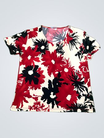 Damen-T-Shirt mit Blumenmuster