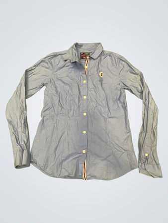 JIMMY SANDERS New York Athletic Dept. blaues Button-Up-Hemd