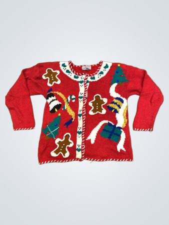 Würze-des-Lebens Weihnachts-Lebkuchenmann Baum Geschenk Hässlicher Pullover