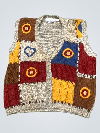 Two Twenty Gestrickte Patchwork-Weste