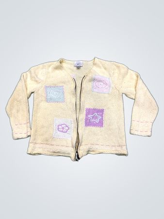 IRISSONER WESTCOTT Handbestickter cremefarbener Pullover