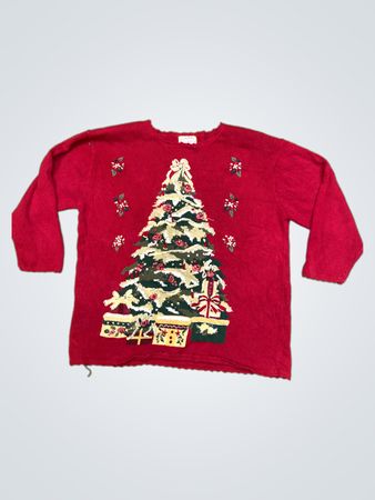 Heirloom Collectibles Damen Pullover mit Weihnachtsbaum-Motiv