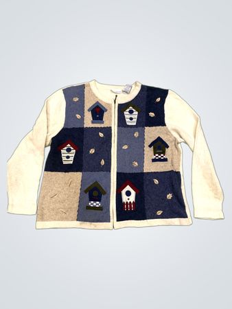 Croft & Barrow Woman Vogelhäuschen-Cardigan