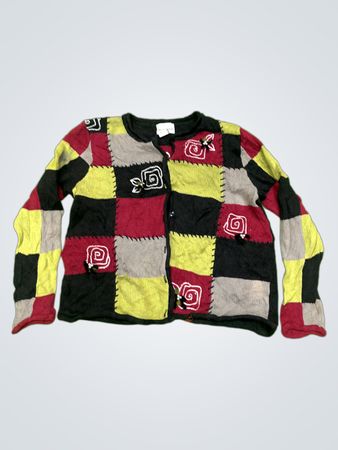 Breckenridge Petite Patchwork Strickjacke