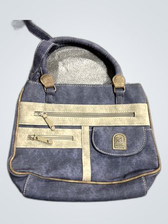 Blue and Beige Handbag