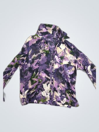Purple Abstract Print Jacket