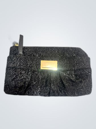 Black Textured Small Handbag