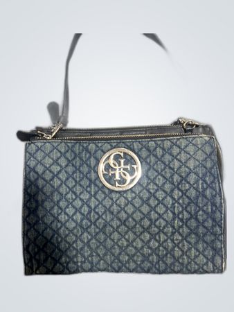 Guess Denim Quilted Shoulder Bag