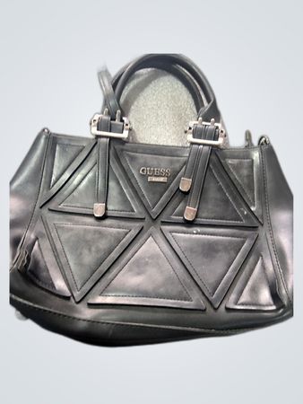 Guess Schwarze Strukturierte Handtasche