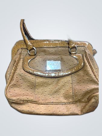 Guess Brown Croc Embossed Tote Handbag