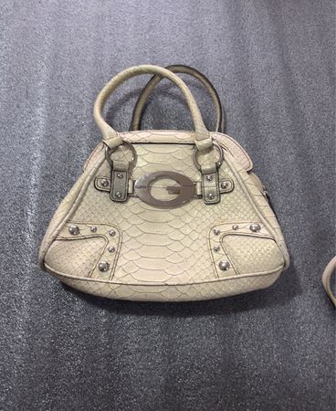 Guess Beige Snakeskin Small Handbag