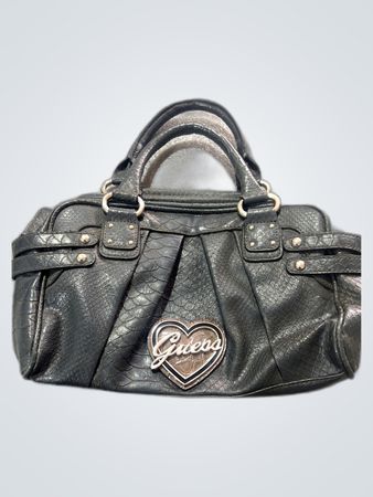 Guess Black Faux Leather Handbag