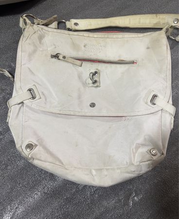 Herschel White Canvas Messenger Bag